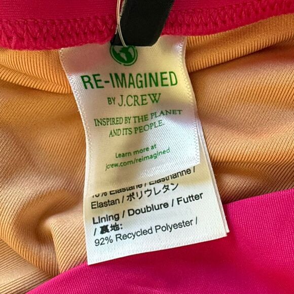 NWT J.Crew Plunge V Neck One Piece Bathing Suit Women’s Fuscia Pink Size 24 - Picture 7 of 11